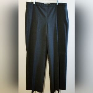Allegory Womens Dark Gray Wide Leg Trouser Dress Pants 14 Stretch Power Casual